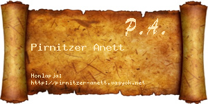 Pirnitzer Anett névjegykártya