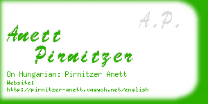 anett pirnitzer business card